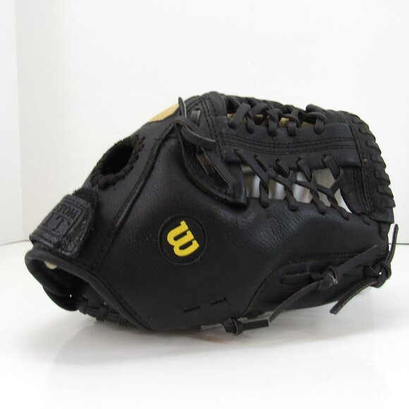 Wilson Youth Black RHT Adjustable Cuff Five Finger Baseball Glove 11" A2451 - Picture 1 of 8